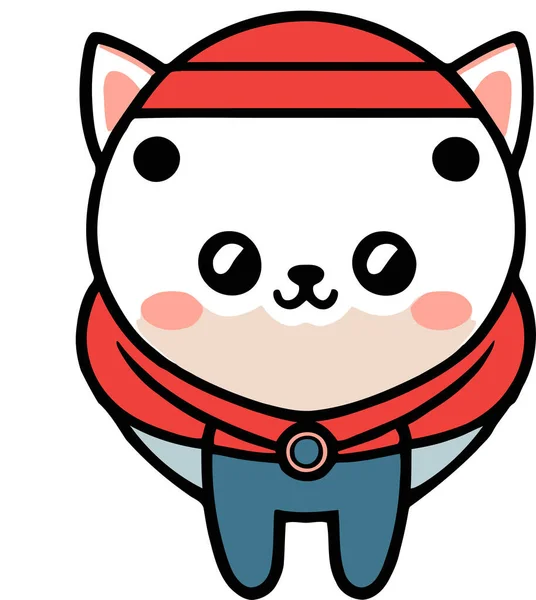 Yapıştırma, çizgi film ve baskı tasarımı için uygun beyaz arkaplan ile komik kedi ve sevimli kedi yavrusu karakter vektör tasarımı.