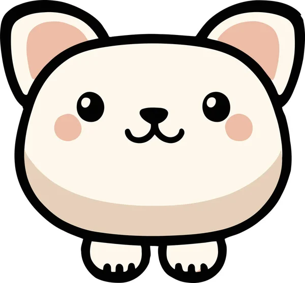 Yapıştırma, çizgi film ve baskı tasarımı için uygun beyaz arkaplan ile komik kedi ve sevimli kedi yavrusu karakter vektör tasarımı.