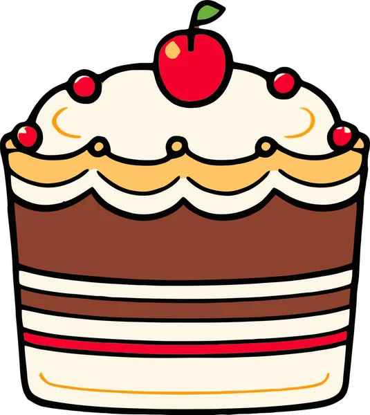 Doğum günü, düğün, beyaz arka planda düz renk vektör tasarımlı mumlu tart keki