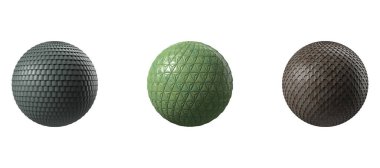 Granit, kaya küresi ya da beyaz arka planda izole edilmiş toplar. Tasarım ve dekorasyon için dekoratif toplar. Birçok kullanım!