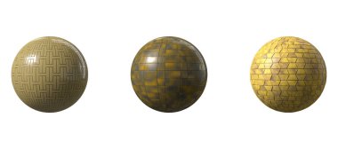 Granit, kaya küresi ya da beyaz arka planda izole edilmiş toplar. Tasarım ve dekorasyon için dekoratif toplar. Birçok kullanım!