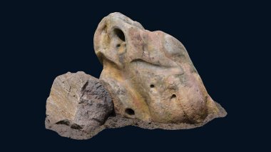 Beyaz arkaplanda izole edilmiş taş ya da kaldırım taşları.