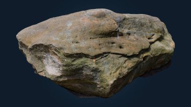 Beyaz arkaplanda izole edilmiş taş ya da kaldırım taşları.