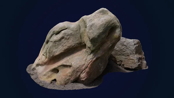 Комплект Камней Булыжников Изолированных Белом Фоне — стоковое фото