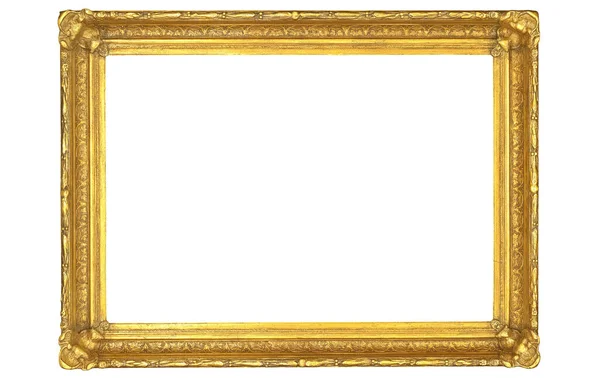 장식적 빈티지 프레임 테두리는 어두운 배경에 그림자가 모서리가 황금색 프레임 — 스톡 사진