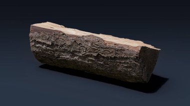 Koyu arkaplanda odun parçaları, kütükler ya da yakacak odunlar var.