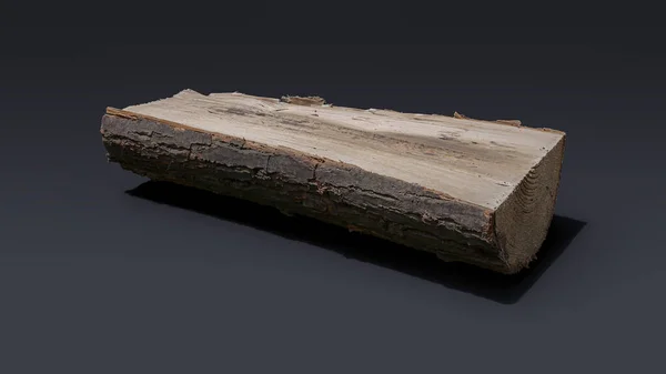 Kawałki Drewna Kłody Lub Drewno Opałowe Izolowane Ciemnym Tle — Zdjęcie stockowe