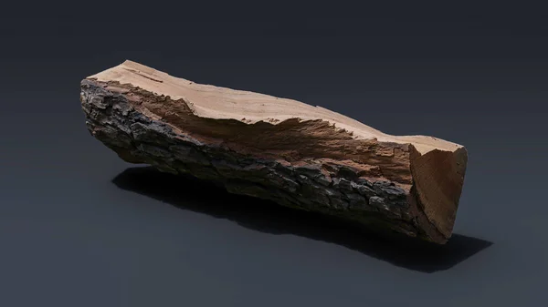 Wood Chunks Logs Firewood Isolated Dark Background — Stock Photo, Image