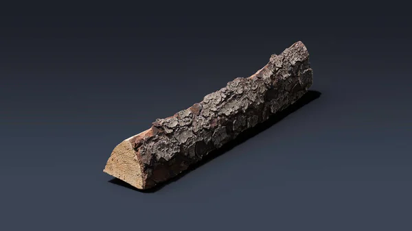 Houtsnippers Houtblokken Brandhout Geïsoleerd Donkere Ondergrond — Stockfoto