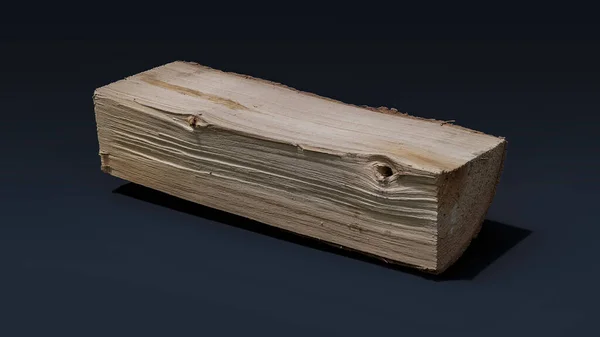 Kawałki Drewna Kłody Lub Drewno Opałowe Izolowane Ciemnym Tle — Zdjęcie stockowe