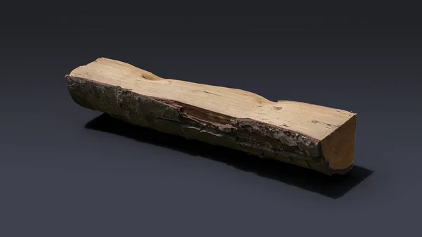 Wood Chunks Logs Firewood Isolated Dark Background — Stock Photo, Image