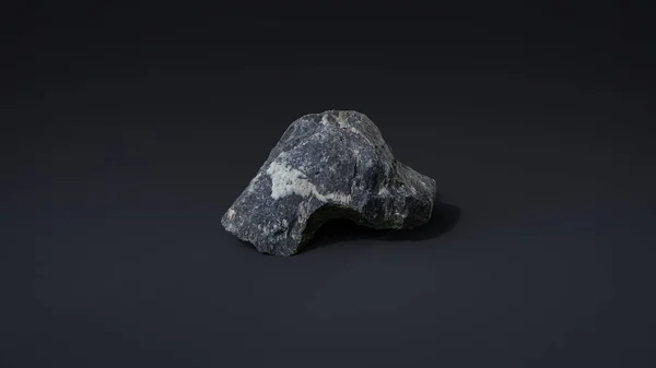 Piedra Granito Roca Roca Aislada Sobre Fondo Oscuro Para Diseño —  Fotos de Stock