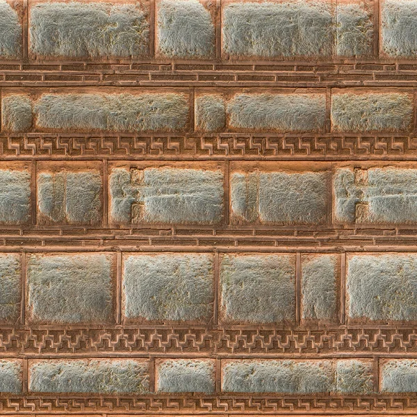 Ancienne Texture Sans Couture Mur Brique Pierre Fond Élevé Pour — Photo