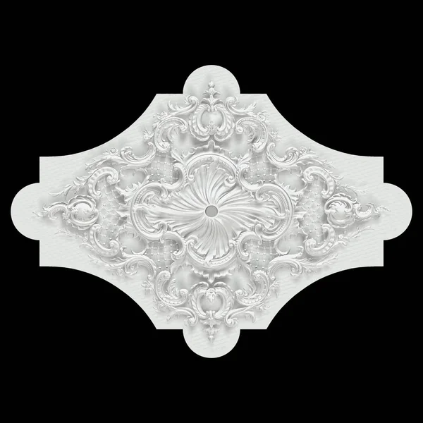 Ornamental Stucco Moulding Ceiling Plate Rosette — Stock Photo, Image