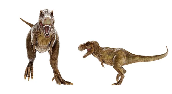 Dinosaurus Speelgoed Zonder Schaduwen Geïsoleerd Witte Achtergrond — Stockfoto