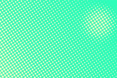 Yarım tonlu noktalı turkuaz arka plan. Retro pop sanat dokusu. Geometrik desen.