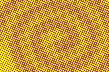 Sarmal yarım tonlu noktalı sarı arkaplan. Retro pop sanat dokusu. Geometrik desen.