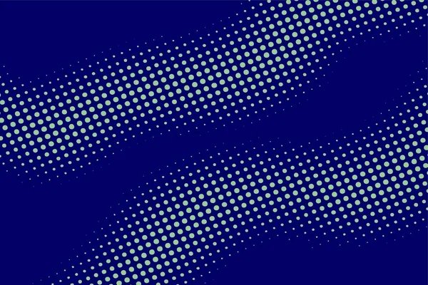 Marineblauer Hintergrund Mit Wellenförmigem Punktemuster Retro Pop Art Textur Geometrisches — Stockvektor