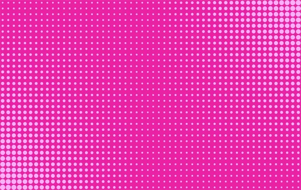 Magenta Hintergrund Mit Halbtonem Punktmuster Retro Pop Art Textur Geometrisches — Stockvektor