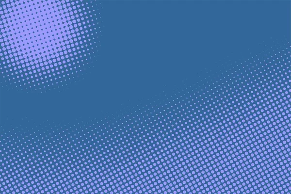 Gradient Schäbigen Blauen Hintergrund Mit Halbtonem Punktemuster Retro Pop Art — Stockvektor