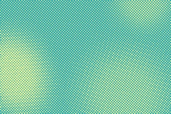 Farbverlauf Türkisfarbener Hintergrund Mit Halbtonem Punktemuster Retro Pop Art Textur — Stockvektor