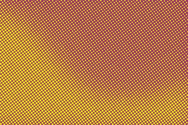 Gradient Gelb Lila Hintergrund Mit Halbtonem Punktemuster Retro Pop Art — Stockvektor
