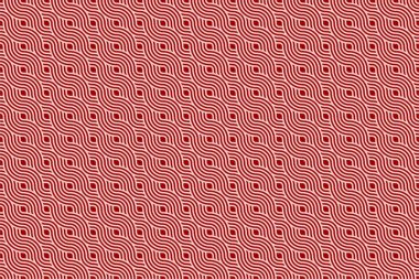 Kırmızı arkaplanda kusursuz yuvarlak doku. Güzel Çin ve Japon geometrik desenleri.