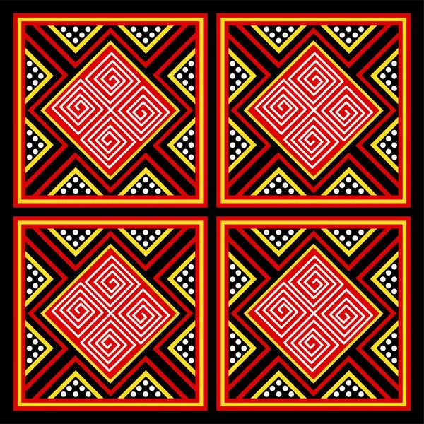 Traditional Ethnic Pattern Toraja South Sulawesi Indonesia — Stock Vector