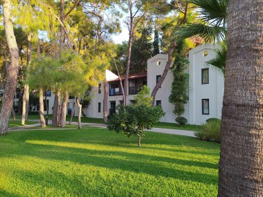 Goynuk, Antalya, Türkiye - 11 Mayıs 2021: Türkiye 'nin Goynuk kentinde 7 Deniz Oteli Yaşam Ultra All Inexclusive and Kids Concept 5 yıldızı 11 Mayıs 2021.