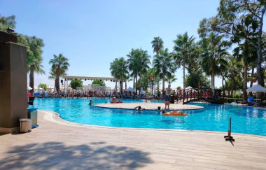 Goynuk, Antalya, Türkiye - 11 Mayıs 2021: Türkiye 'nin Goynuk kentinde 7 Deniz Oteli Yaşam Ultra All Inexclusive and Kids Concept 5 yıldızı 11 Mayıs 2021.