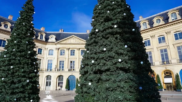 Kerstboom Place Vendome Parijs Frankrijk December — Stockfoto