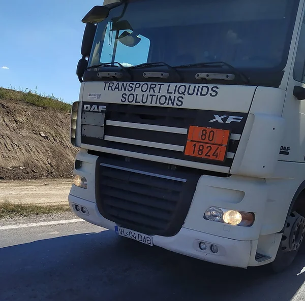 Bacau Rumania Septiembre 2022 Camión Daf Una Carretera Daf Trucks —  Fotos de Stock
