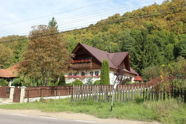 Transylvania Rumania Rumah Countryside Hari Yang Cerah — Stok Foto