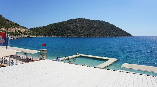 stock image Finike, Turkey - September 21, 2022: A Beautiful Bay and road between Kas and Finike with sea views at Turkey