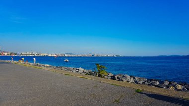 İstanbul, Türkiye - İstanbul 'da Asya' daki Türkiye ile Avrupa 'daki Türkiye' yi birbirinden ayıran Boğaz Seddi