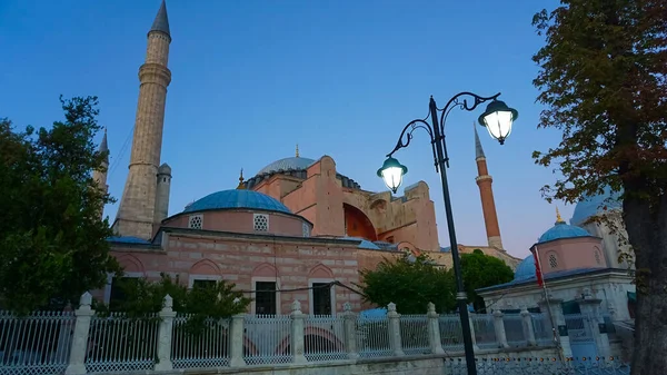 Голубая Мечеть Называемая Мечеть Султана Ахмеда Мечеть Султана Ахмета Закате — стоковое фото