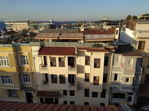 Istanbuler Blick Auf Die Moschee Mit Dem Sultanahmet Viertel Vor — Stockfoto