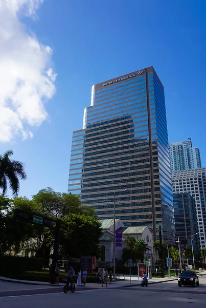 Miami Florida Usa April 2022 Downtown Skyline Cityscape Brickell Avenue — Stockfoto