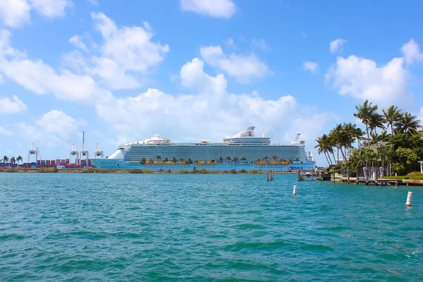 Miami Florida Usa April 2022 Port Miami Cruise Ships Miami — Stockfoto