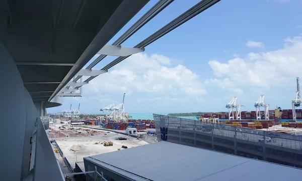 Miami Usa April 2022 Many Containers Port Miami One Largest — Fotografia de Stock