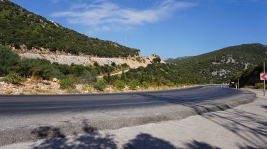 Türkiye 'nin Antalya bölgesinde dağ yolu