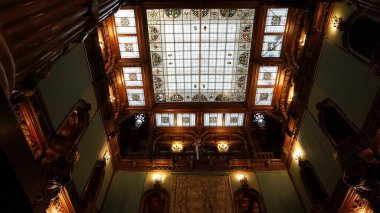 Sinaia, Romania - December 31, 2022: The rich interior of the Peles castle in Sinaia, in Romania