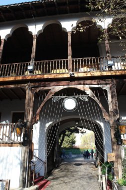 Bucharest, Romania - December 20, 2022: Restaurant Hanu lui Manuc at downtown of central Bucharest at Romania.