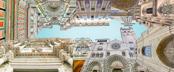 Collage Vistas Catedral Girona España Basílica Santa Maria Del Fiore —  Fotos de Stock