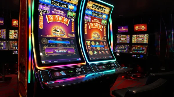 Barcelona Spain May 2023 Interior Slot Machines Gambling Casino Board — Stock Photo, Image