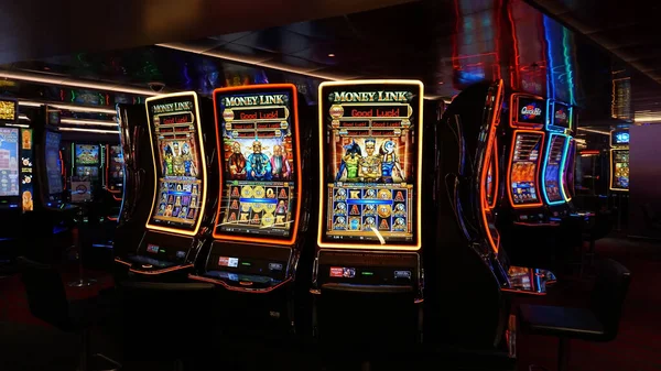 Barcellona Spagna Maggio 2023 Interno Delle Slot Machine Nel Casinò — Foto Stock