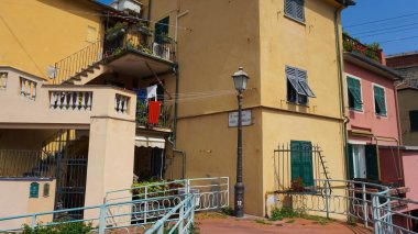 Nervi, Cenova, İtalya - 28 Mayıs 2023: Nervi şimdi İtalya 'nın Ceneviz kentinde bir balıkçı köyü.