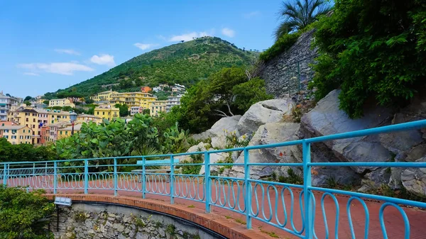 Ενδεικτικός Παραλιακός Περίπατος Του Χωριού Ligurian Nervi Genoa Ιταλία — Φωτογραφία Αρχείου