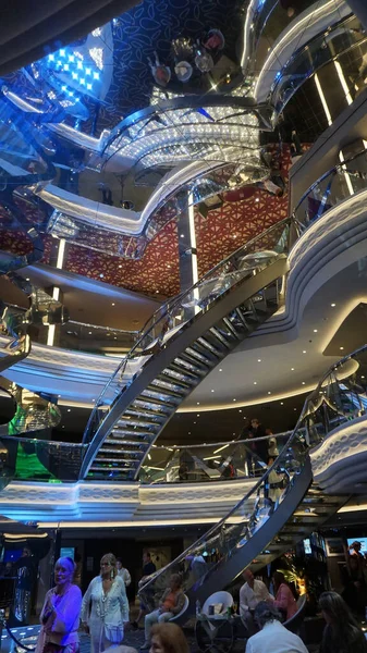 Barcelona Spanien Mai 2023 Innenraum Des Atriums Kreuzfahrtschiff Msc Grandiosa — Stockfoto
