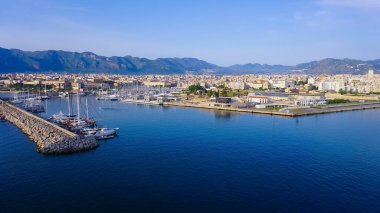 Palermo yat limanı, Sicil, İtalya - deniz manzaralı